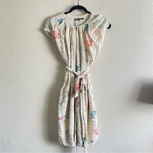 Pippa Mini Silk Floral Belted Lined Summer Dress Womens Size 2